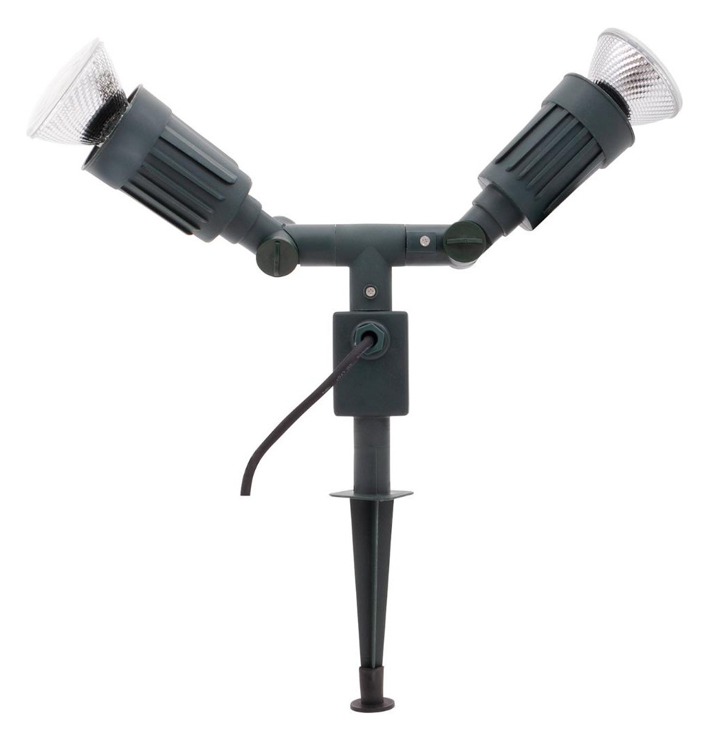 Bild Erdspieß mit Gartenspot 2-fach IP44 1,4m 2xE27 grün REV-0