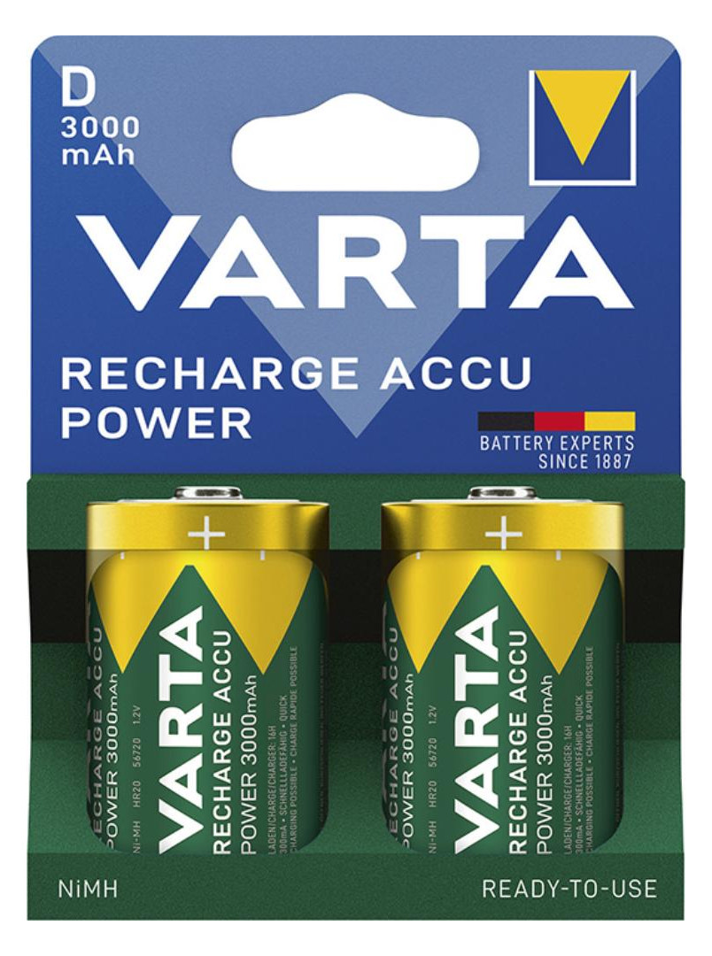 Bild Batterie Recharge Accu Power Mono D 2er Blister - VARTA-0