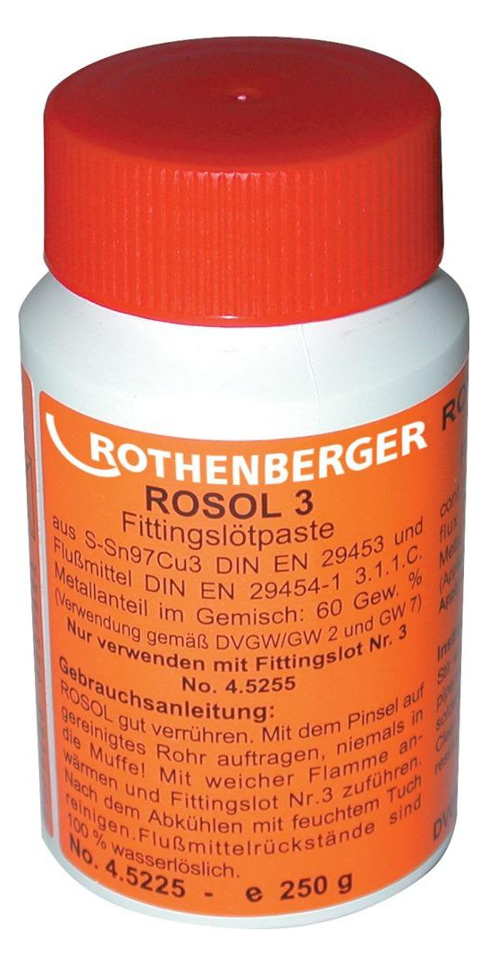 Bild Weichlötpaste Rosol 3 250g Flasche Rothe nberger - Rothenberger-0