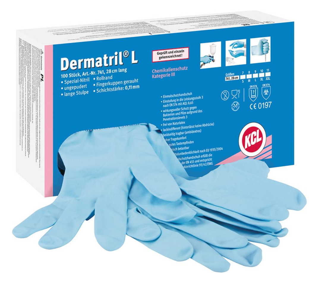 Bild Einweghandschuh DermatrilL741, Gr. 10(Box a100 St. )-1