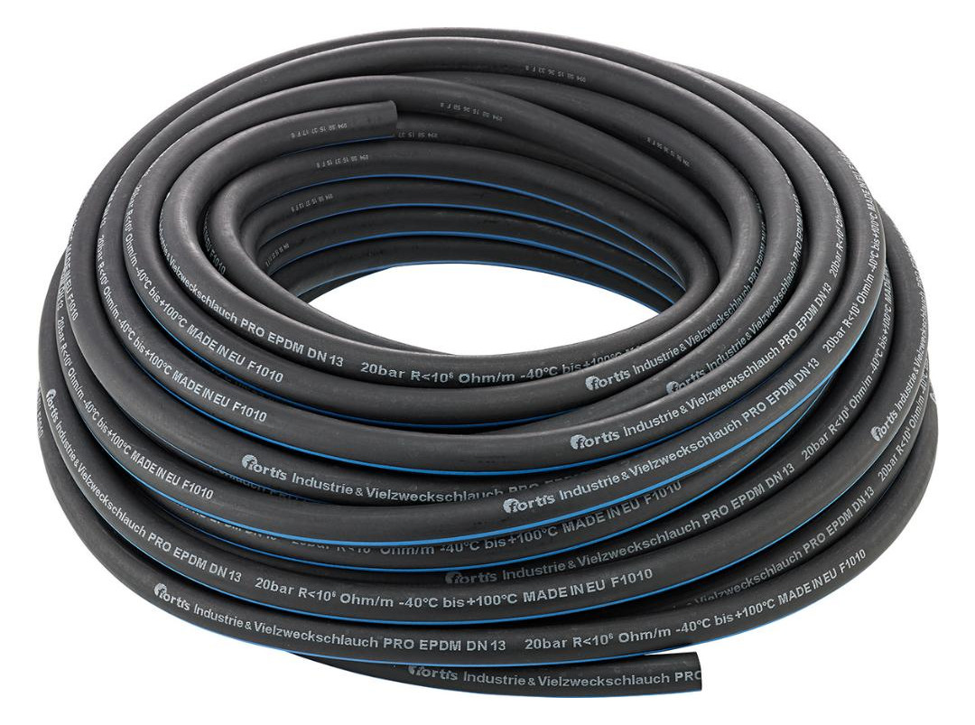 Bild Industrie-und Vielzweck schlauch PRO, EP DM, schwarz/blau, 8x3,5mm, 40m FORTIS-0