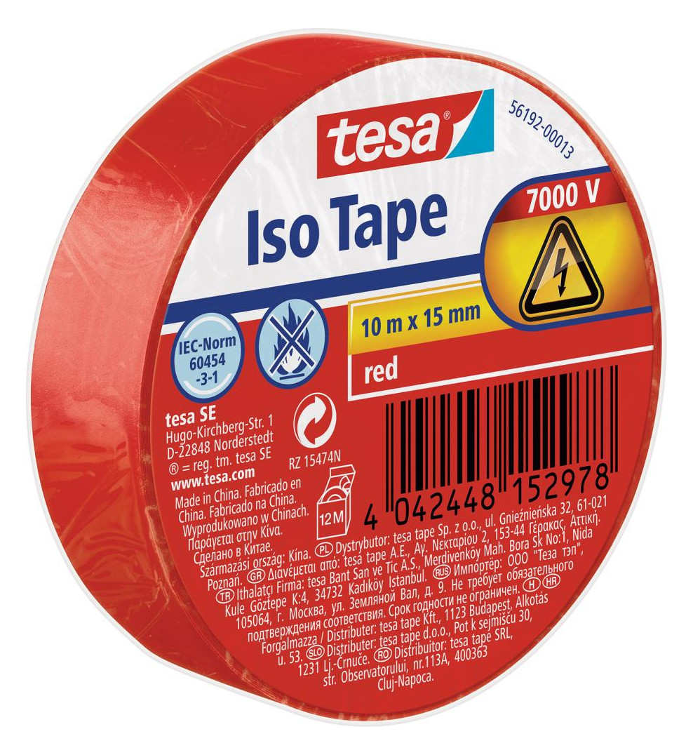 Bild Isolierband rot 10mx15mm - tesa-0