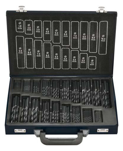Bild Spiralbohrer-Set DIN338 HSS rollgewalzt Typ RN 170-teilig 1-10,5mm FORTIS-0