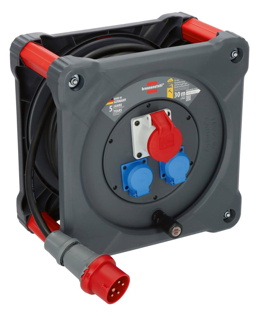 Bild Kabeltrommel Kunststoff H07RN-F5G2,5 30m CEE 1xCEE + 2xSchuko Brennenstuhl-0