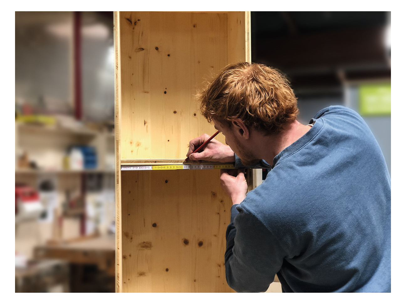 Bild Gliedermaßstab Buche 3mx16mm weiß-gelb Stabila-1