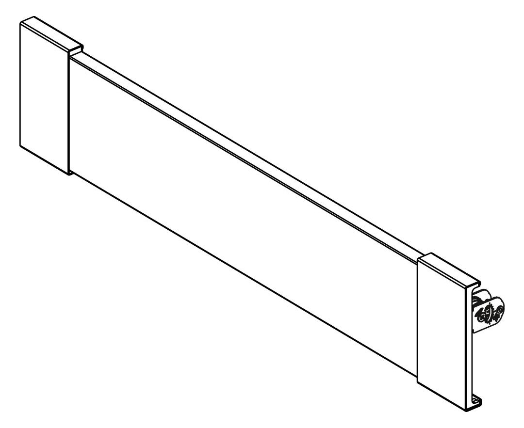 Bild Front für Innenschubkasten ArciTech, 94 x 600 mm, silber - Hettich-1