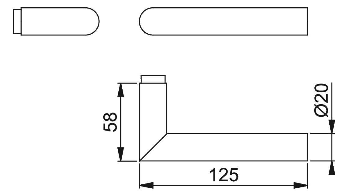 Bild Drückerlochteil Amsterdam E1400Z 8mm,F84-1-R - HOPPE-1