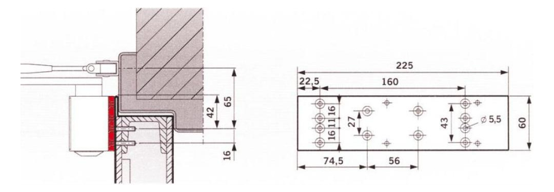 Bild Montageplatte TS 73 V RAL 9006 - dormakaba-1