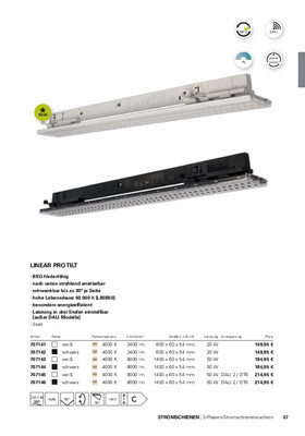 Deko-Light, 3-Phasenleuchte, Linear Pro, Tilt, 50 W, DALI, 4000 K