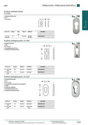 Steinrück OnlineShop » PT-Schlüsselrosette, PZ, Randhöhe 7 mm, DL