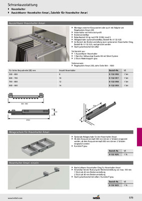 Porta-pantaloni estraibile HETTICH Amari