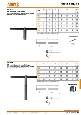 Clé carrée 4 pans femelle din 904 10