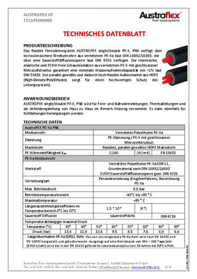 Dokument Kaiflex Pyrostar (Technisches Datenblatt)