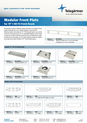 Modular Patch Panel HD³-ES by Telegärtner