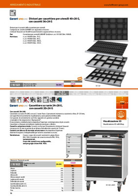 GARANT GRIDLINE - Cassettiera per utensili con cassetti 75 kg