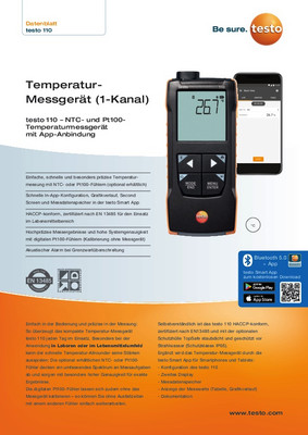 Set testo 831 Infrarot-Temperatur-Messgerät und testo 106 Ke