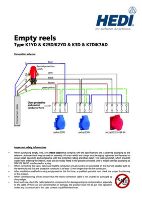 Empty reel - G0Y000 series - HEDI GmbH - cable / manual