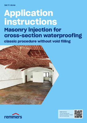 Kesit su yalıtımı için duvar enjeksiyonu (klasik prosedür)