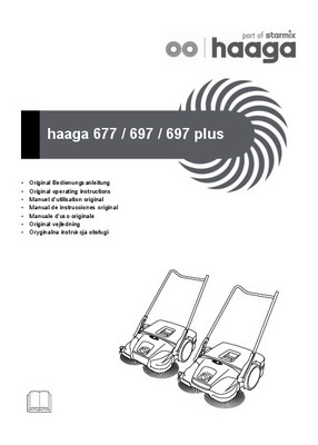 HAAGA® 677 Sweeper Outdoor / Indoor 31 Battery Push Sweeper – Janitorial  Equipment Supply