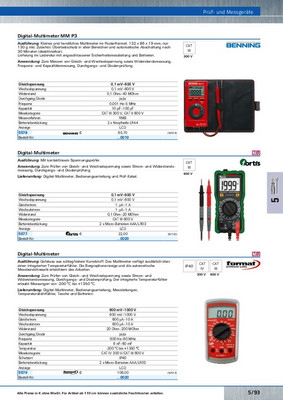 Multimetro digitale 0,1 MV-600V Fortis