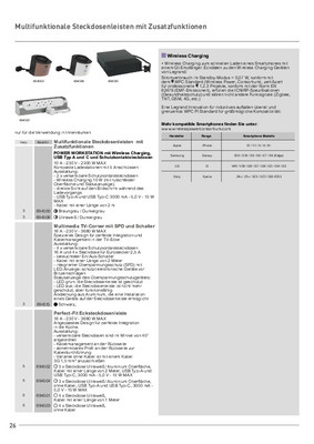 Power Workstation Wireless Charging, USB A+C, 2x Steckdose, 2 Meter Kabel  Farbe: Braungrau/Dunkelgrau, 694500, 3414971944220