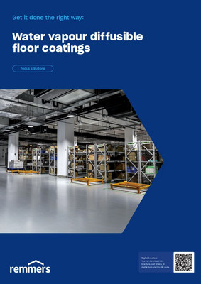 Water vapour diffusible floor coatings