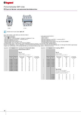 Interrupteur différentiel Legrand 410965 DX3 FI/LS-Schalter  B-Charakteristik, 16A, 1P+N, 6kA, 30mA, Typ A, 230VAC, 2TE Disjoncteur  différentiel/Disjoncteur de protection 1 pôle 16 A