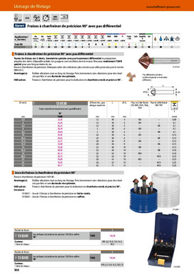 GARANT Jeu de fraises à chanfreiner de précision avec 6 pans 150132 en  coffret 90° 5