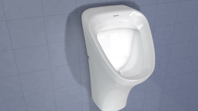 Duravit Absaug-Urinal DuraStyle 30x34cm, Zulauf von hinten, Rimless, ohne Fliege, weiß