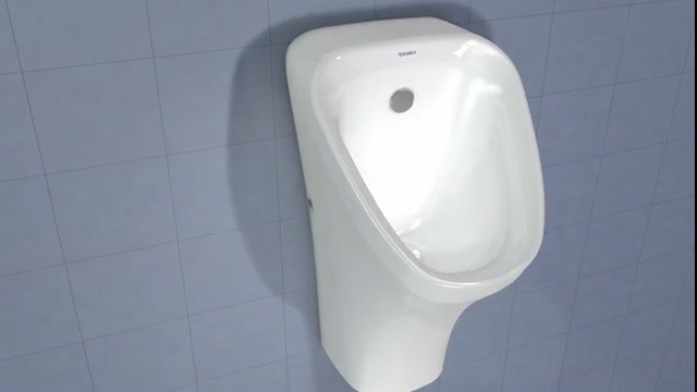 Duravit Absaug-Urinal DuraStyle 30x34cm, Zulauf von hinten, Rimless, ohne Fliege, weiß