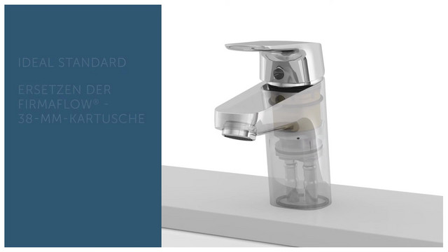 Ideal-Standard Waschtisch-Einhebelmischer CeraFlex mit Kunststoff-Ablaufgarnitur, Ausladung 101mm, chrom
