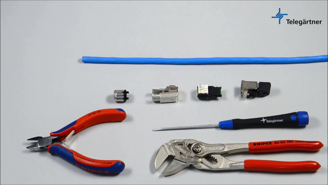 Modular-Stecker Cat6A RJ45 27-22AWG Feldkonf Schirm Litze massiv