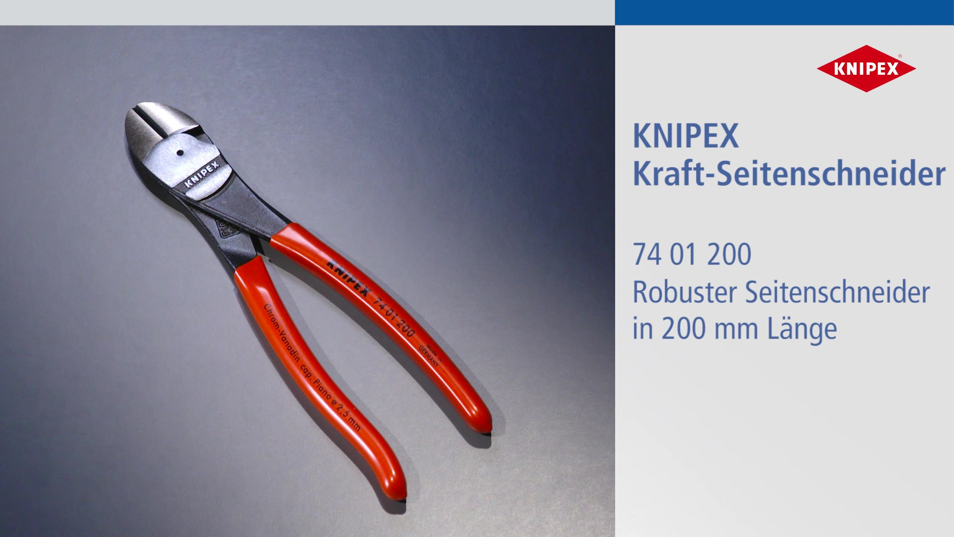 13 86 200 KNIPEX - Zange  isoliert,universell; Stahl; 200mm
