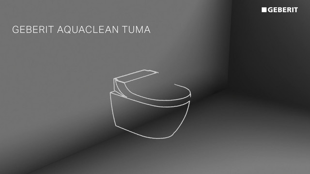 Geberit WC-Aufsatz AquaClean Tuma Comfort mit SoftClosing, Glas/schwarz