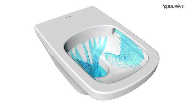 Duravit Wand-WC Set No. 1 mit WC-Sitz, Rimless, weiß