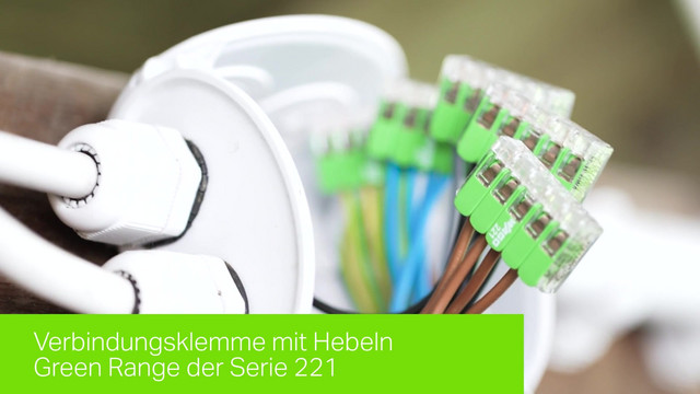 Steckklemme 2f 450V 32A Serie 221 0-4qmm m.BetätiHebel f.Massivleiter