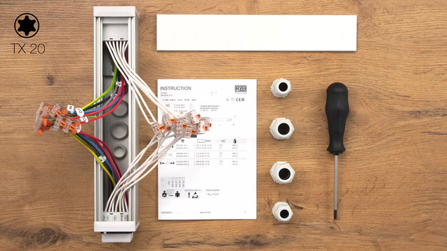 LED-Geräteträger 54W LINEDO 4000K 8050lm 2LEDs elektr.Trafo IP54 al 58x4547x76mm