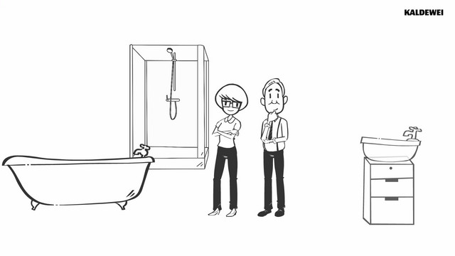 Kaldewei Badewanne PURO 657 180x80cm, Überlauf seitlich links, Standard, weiß