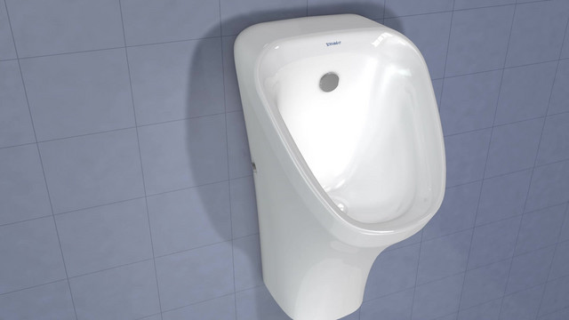 Duravit Absaug-Urinal DuraStyle 30x34cm, Zulauf von hinten, Rimless, ohne Fliege, weiß