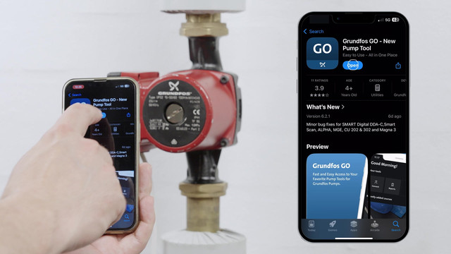 Grundfos Hocheffizienz-Umwälzpumpe Alpha2 GO 25-40 180, DN 25, 180 mm, EEI 0,16