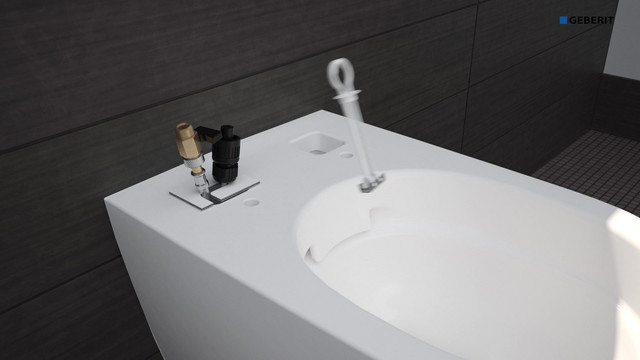 Geberit WC-Aufsatz AquaClean Tuma Comfort mit SoftClosing, Glas/schwarz