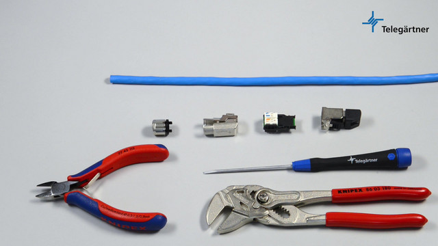 Modular-Stecker Cat6A RJ45 27-22AWG Feldkonf Schirm Litze massiv