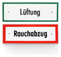 GEZE Hinweisschild "Rauchabzug"   005158 