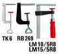 Tischklemme Ausladung 28 mm, Spannweite 60 mm Bessey RB269