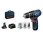 Cordless impact drill GSB 12V-15 1x2.0 1x4.0 Ah + accessories bag Bosch 0.601.9B6.90G