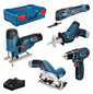 Tool set 12V 5 pcs. GSR,GST,GOP,GKS,GSA,3xGBA 3Ah,GAL,XL-BOX Bosch 0.615.A00.17C