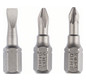 Schrauberbit-Set Extra-Hart (gemischt) 3-tlg, S 0,6x4,5, PH1, PZ1, 25 mm Bosch 2.607.001.765