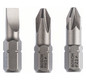 Extra-hard screwdriver bit set (mixed) 3-piece, S 1.0x5.5, PH2, PZ2, 25 mm Bosch 2.607.001.766