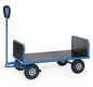 Handwagen 2 Achser 2 Wände Ladefläche 1200x700 mm blau 500 kg Luft Bereift Fetra 4022L
