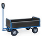 Handwagen 2 Achser 4 Wände Ladefläche 1000x550 mm blau 500 kg Luft Bereift Fetra 4051